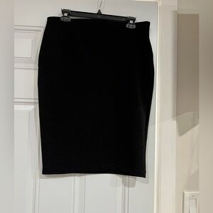 by & by Classic Black Pencil Skirt